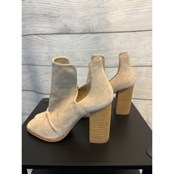Kristin Cavallari Chinese Laundry Beige Peep-Toe Ankle Booties Size 7.5 - Picture 5 of 6